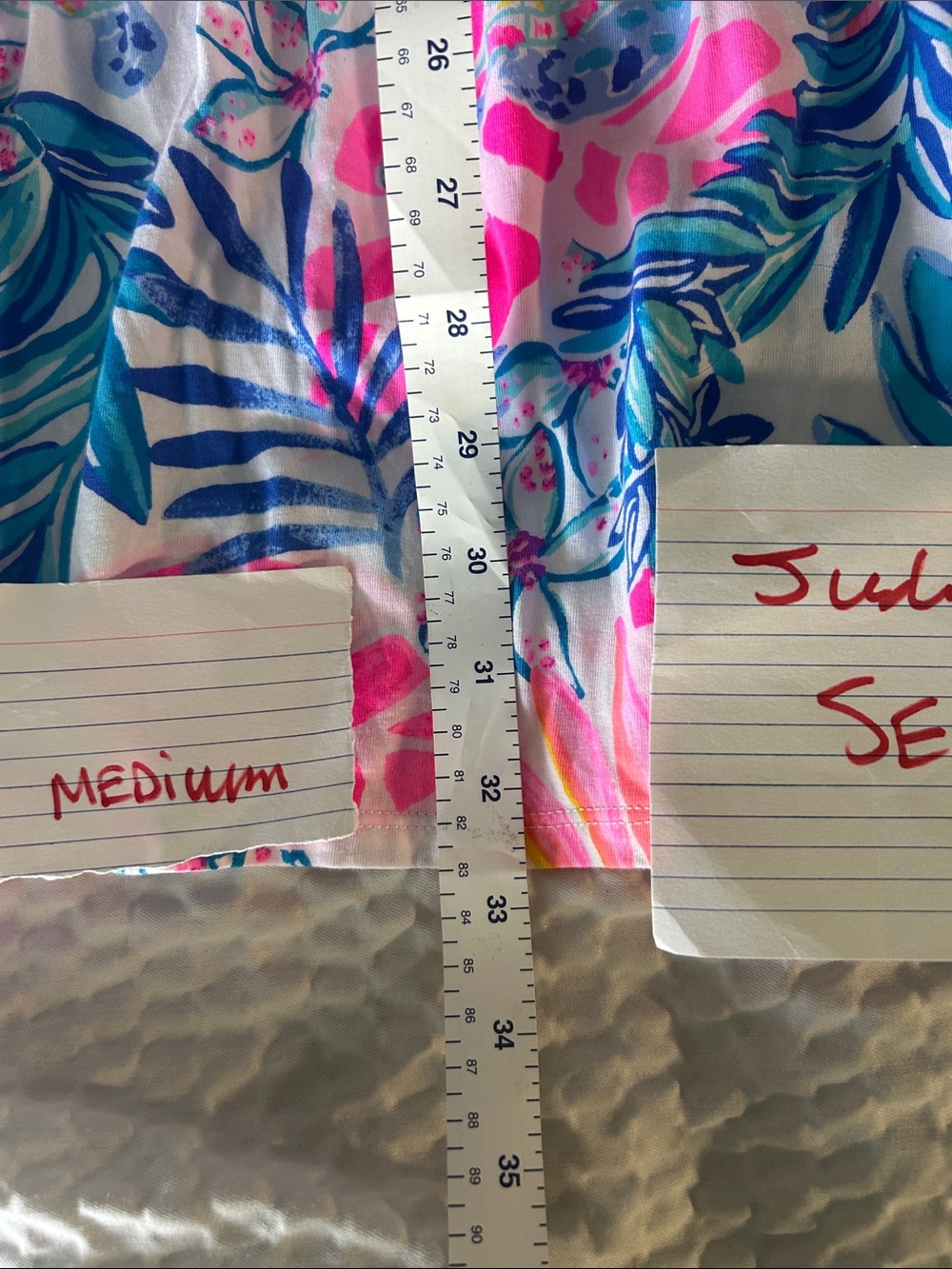 Lilly Pulitzer Pink & Blue Tropical Tiered Sundress - Picture 5 of 5